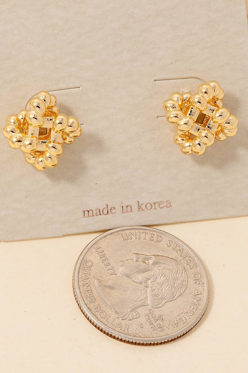 Ball Twist Stud Earrings: G