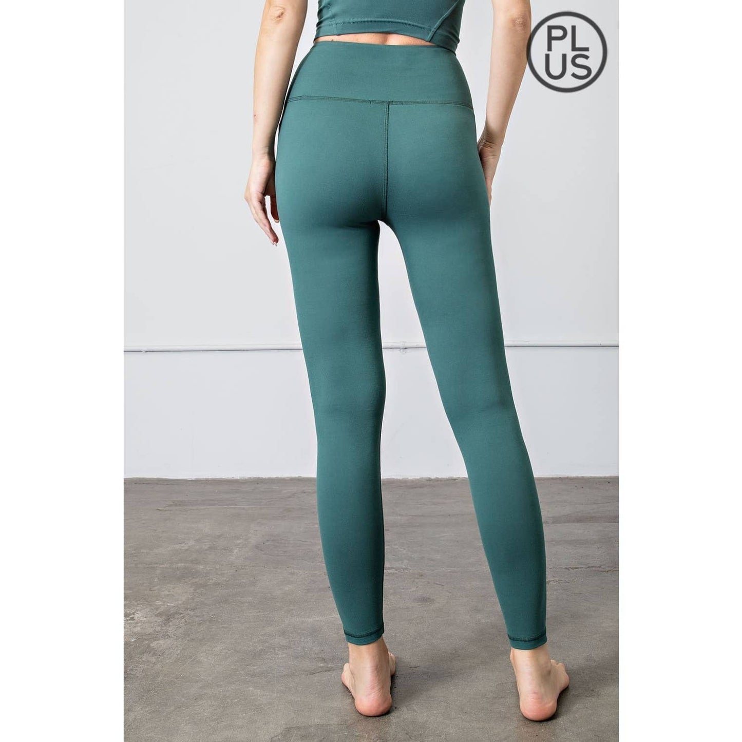 PLUS SIZE BUTTER SOFT BASIC FULL LENGTH LEGGINGS: Black / 1X
