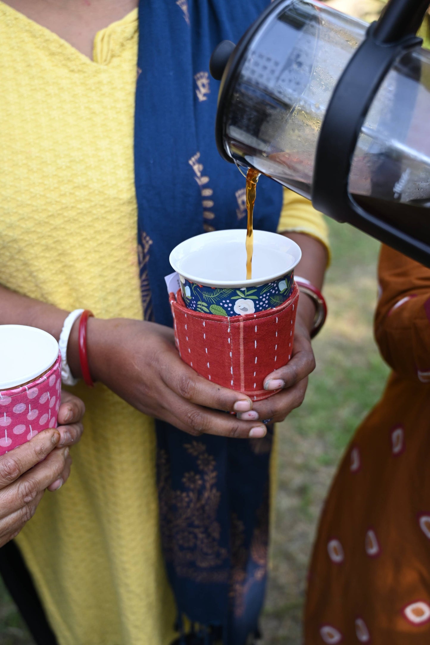 NEW! Kantha Coffee Cozy