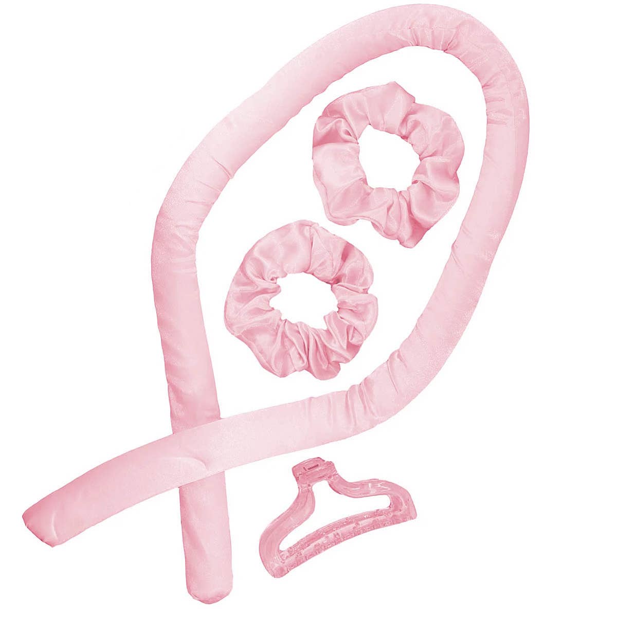 Heatless Satin Curler Set-effortless curls, no heat damage: CHAMPAGNE