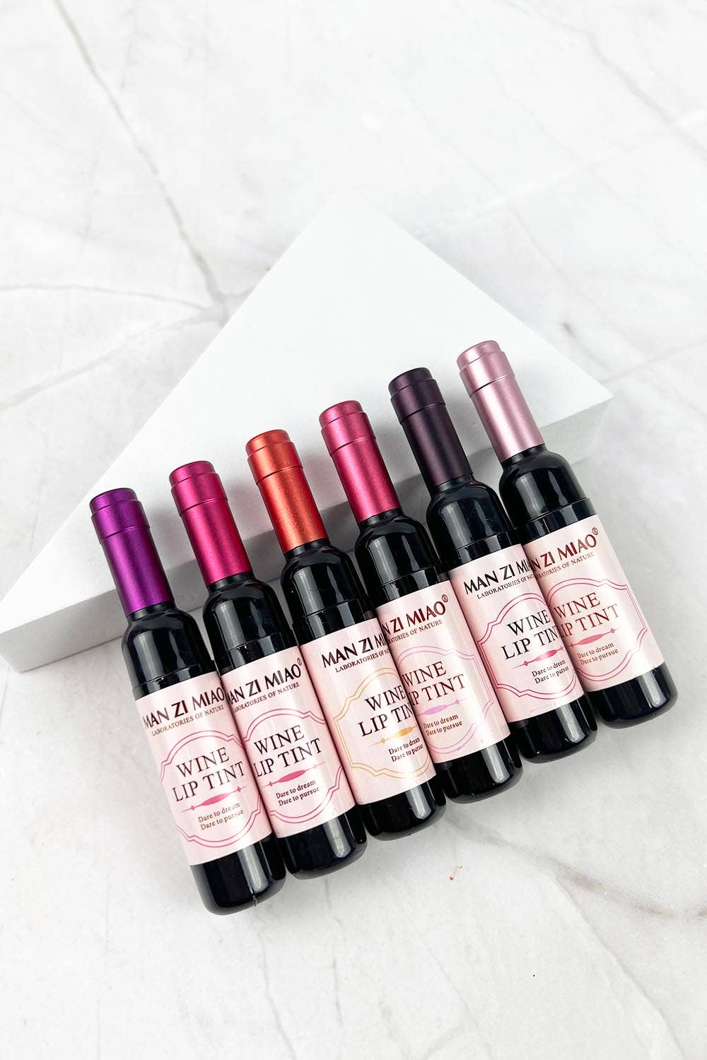 MINI WINE BOTTLE  LONG LASTING WATERPROOF  LIP TINT: ASSORTED / ONE(24)