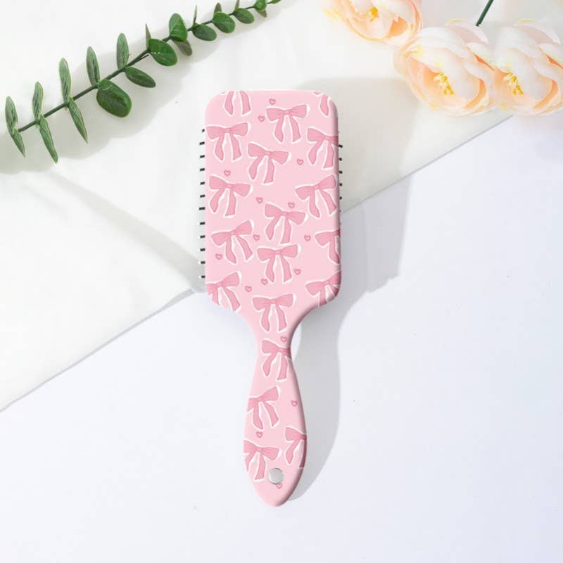 LARGE DETANGLE PADDLE HAIR BRUSH COMB | 40HC100: FLOWER A