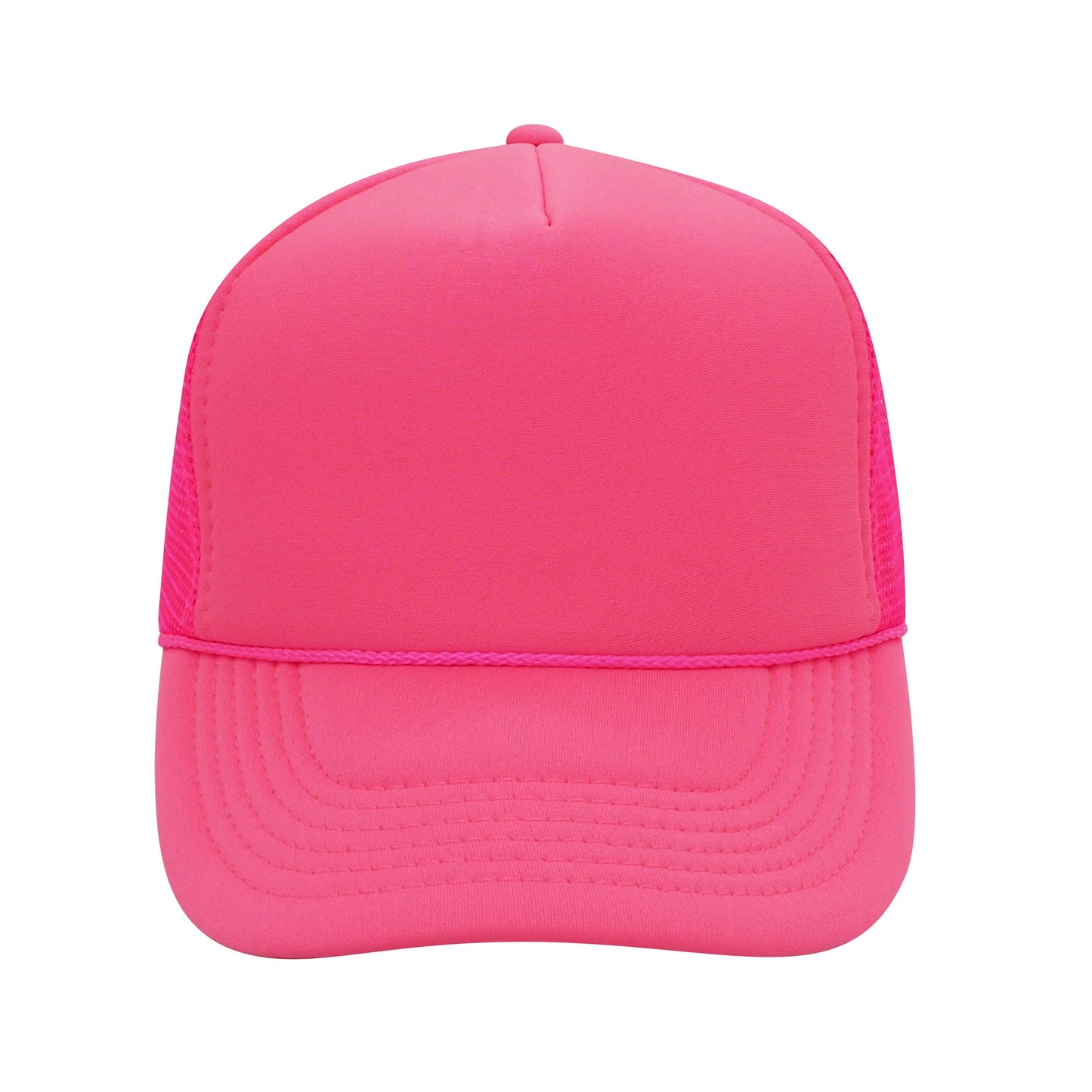 Nissun Neon Color Foam Mesh Trucker Hats Caps, Blank Two Tone Snapbacks: Neon Pink