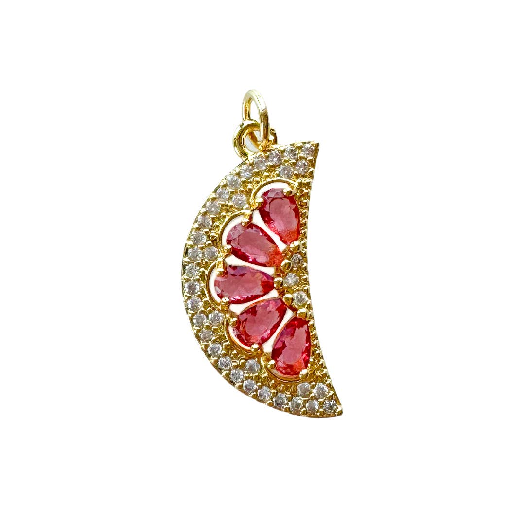 Fruit Charm For Charm Necklace & Bracelet : Dark Pink