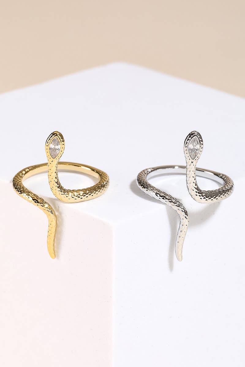 Adjustable Open Snake Ring: S