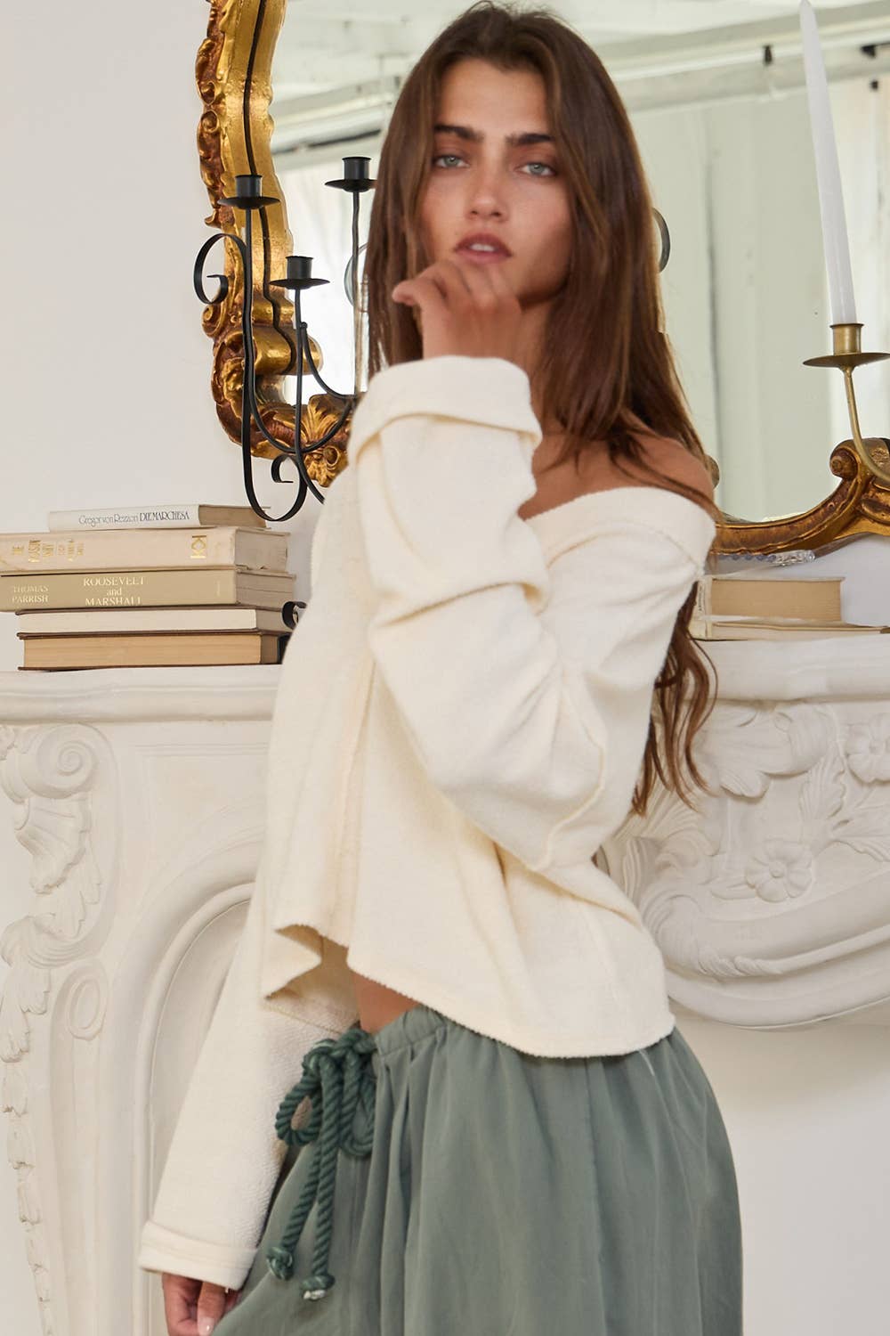 T2240 Cutout Back Adjustable Tie Pullover Crop Top: NEON YELLOW / S-M-L (2-2-2)