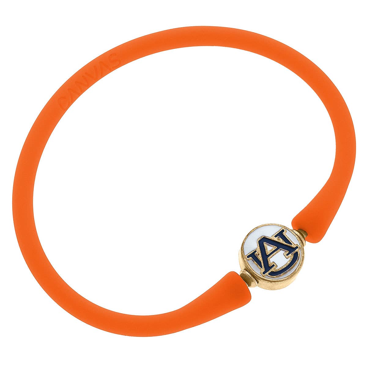 Auburn Tigers Enamel Silicone Bali Bracelet: Burnt Orange