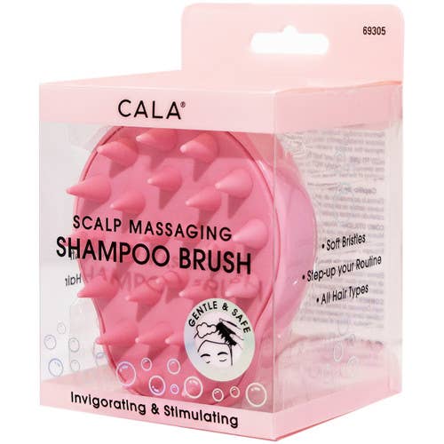 CALA Scalp Massaging Shampoo Shower Hair Brush: Mint
