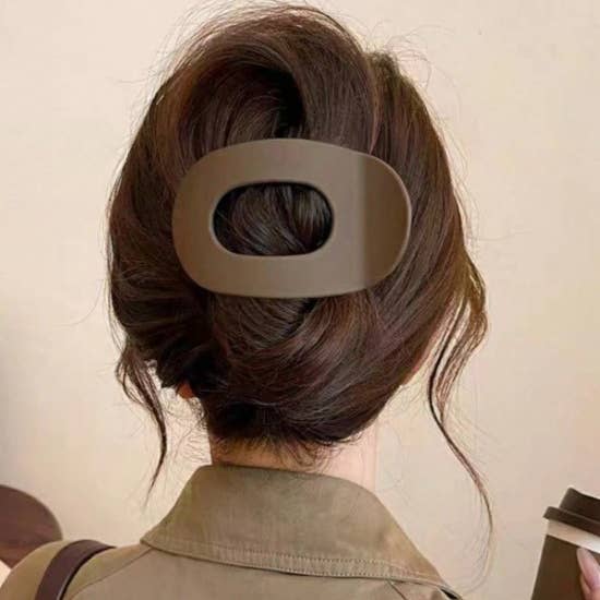 Jumbo Lay Flat Oval Hair Claw Clips Secure Styling | 40H982: AIRY BLUE