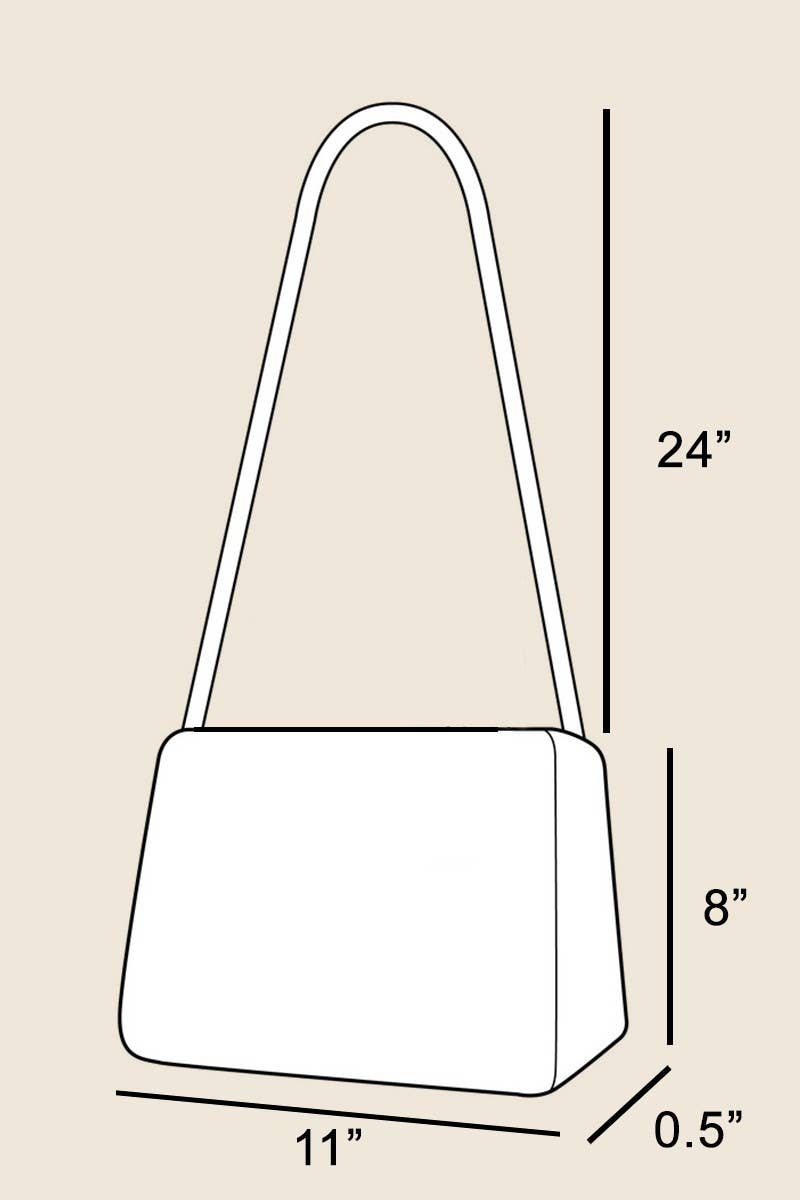 Stitched Straw Envelope Crossbody Bag: OV