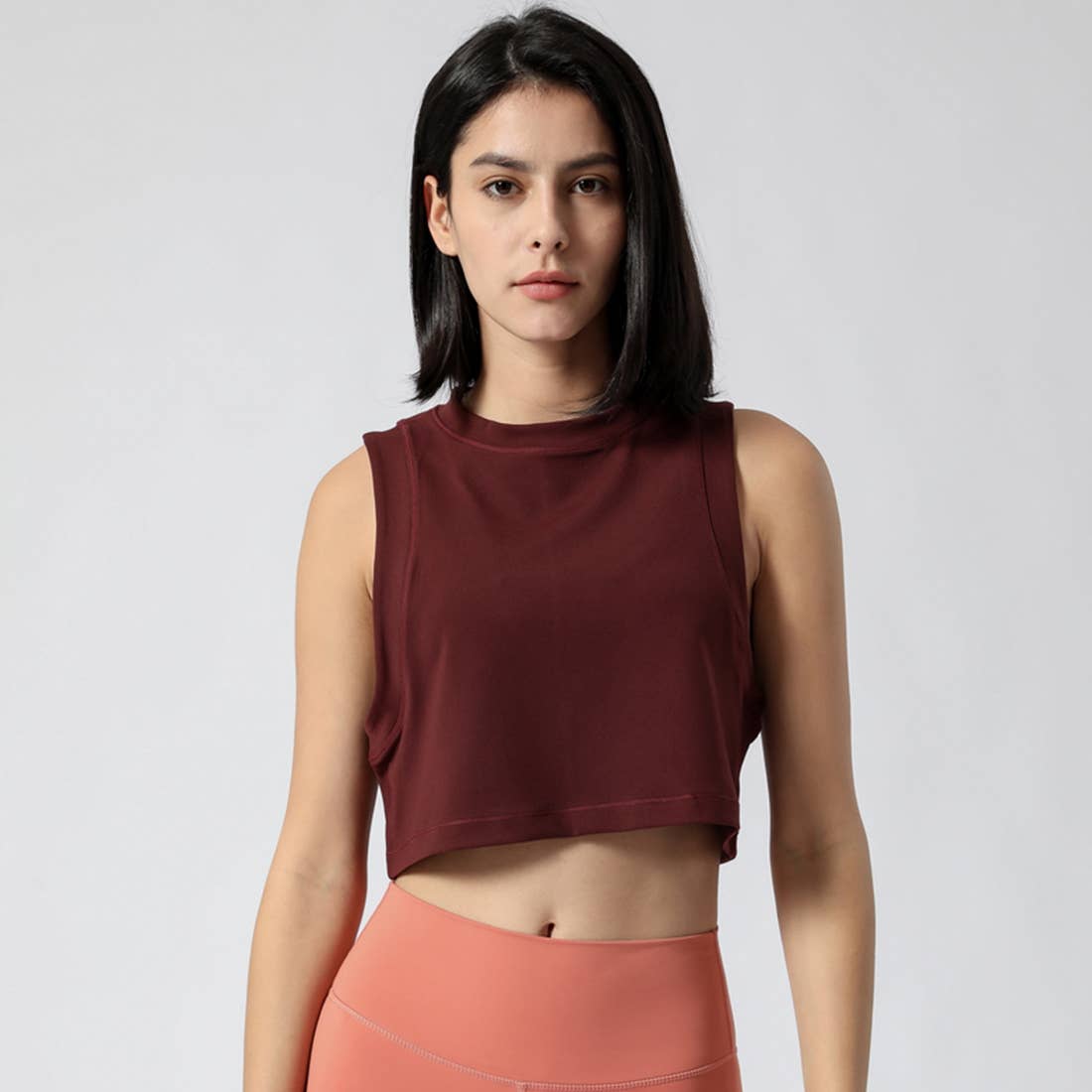 Women Fitness Yoga Loose Elastic Sport Tank Top: Gray / XL