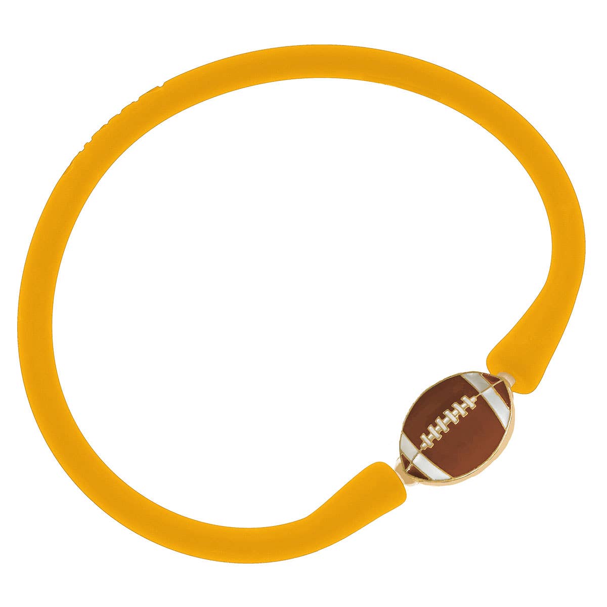 Enamel Football Silicone Bali Bracelet: Navy