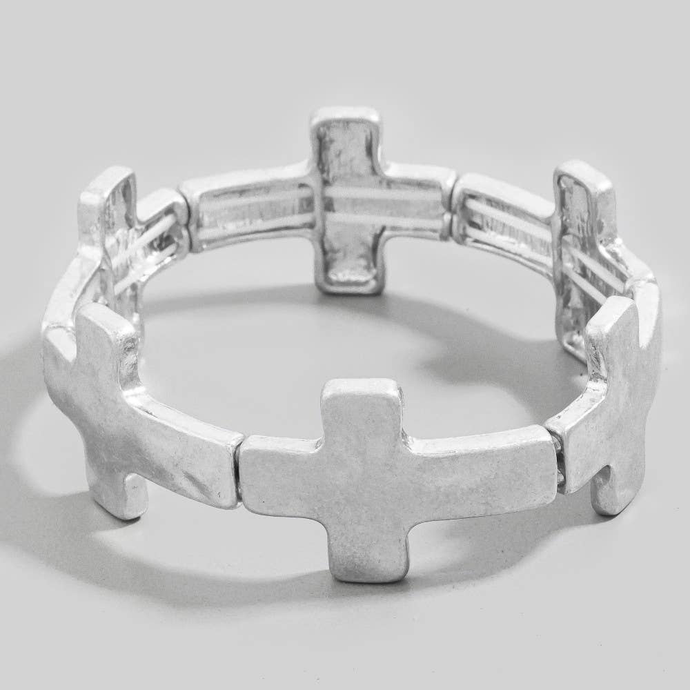Metallic Cross Link Bracelet: WGWS