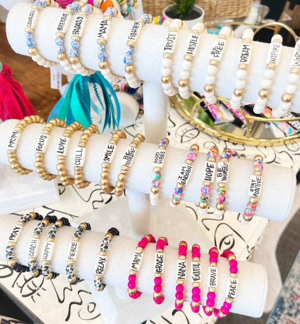 Affirmation Word Beaded Bracelets Inspirational - Abstract: Be Yourself