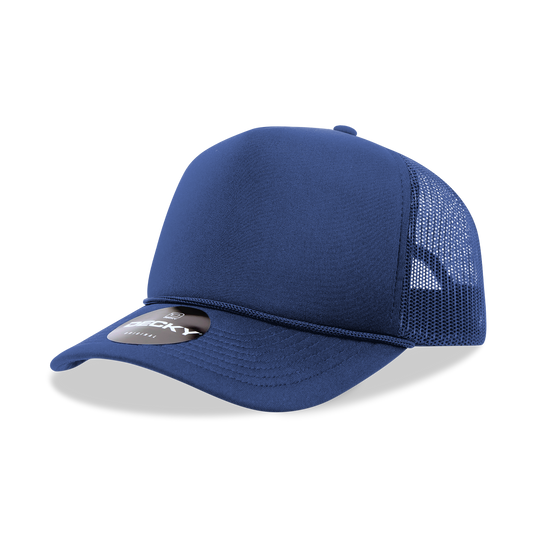 Decky 6025 - Mid Profile, 5 Panel Foam Trucker Hat - 6025: Navy