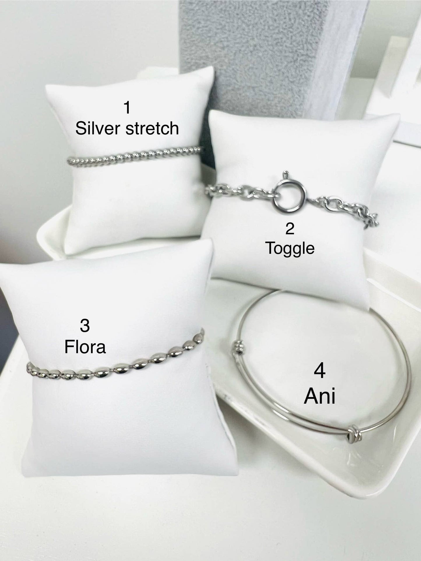 Silver Charm Bar Bracelets: 2. Toggle