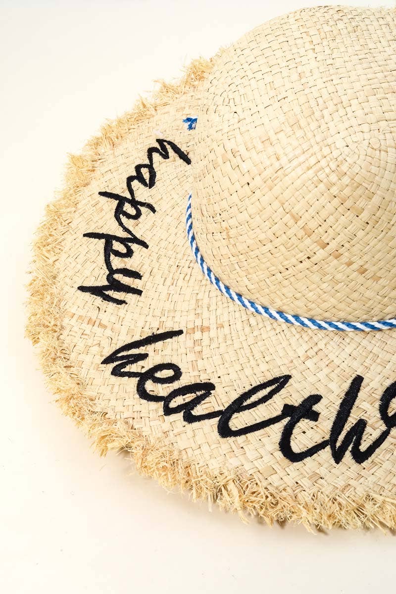 Happy Healthy Raffia Sun Hat: BK