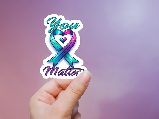 You Matter Suicide Awareness Ribbon Sticker
