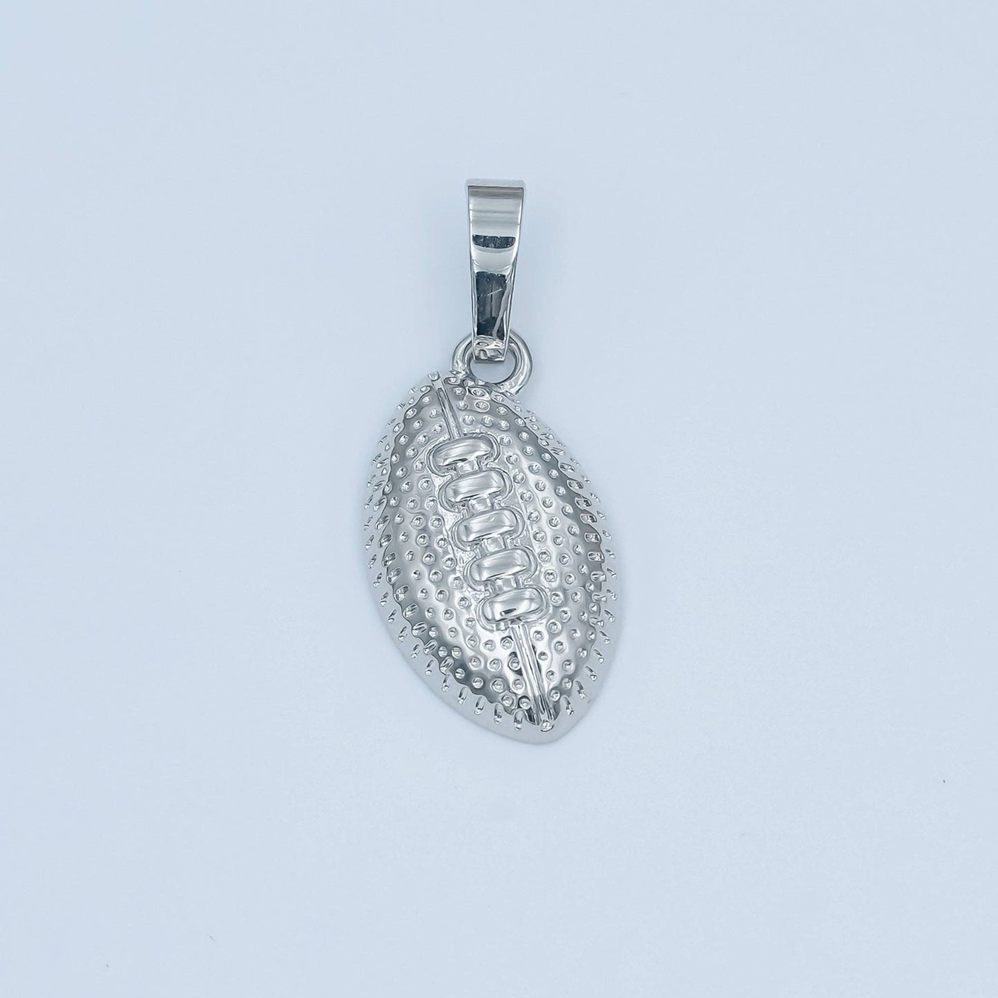 24K Gold Filled Football Sports Equipment Dotted Minimalist Pendant in Gold & Silver | AA1333: Gold