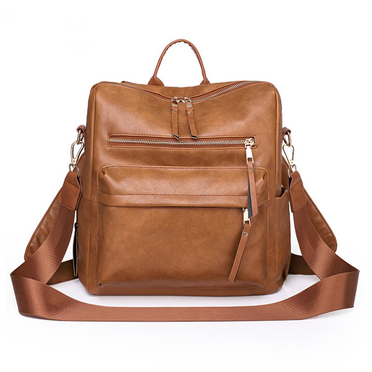 LEATHERL BACKPACKS LARGE CAPACITY CROSSBODY BAGS_CWAB0754: Purple / OS