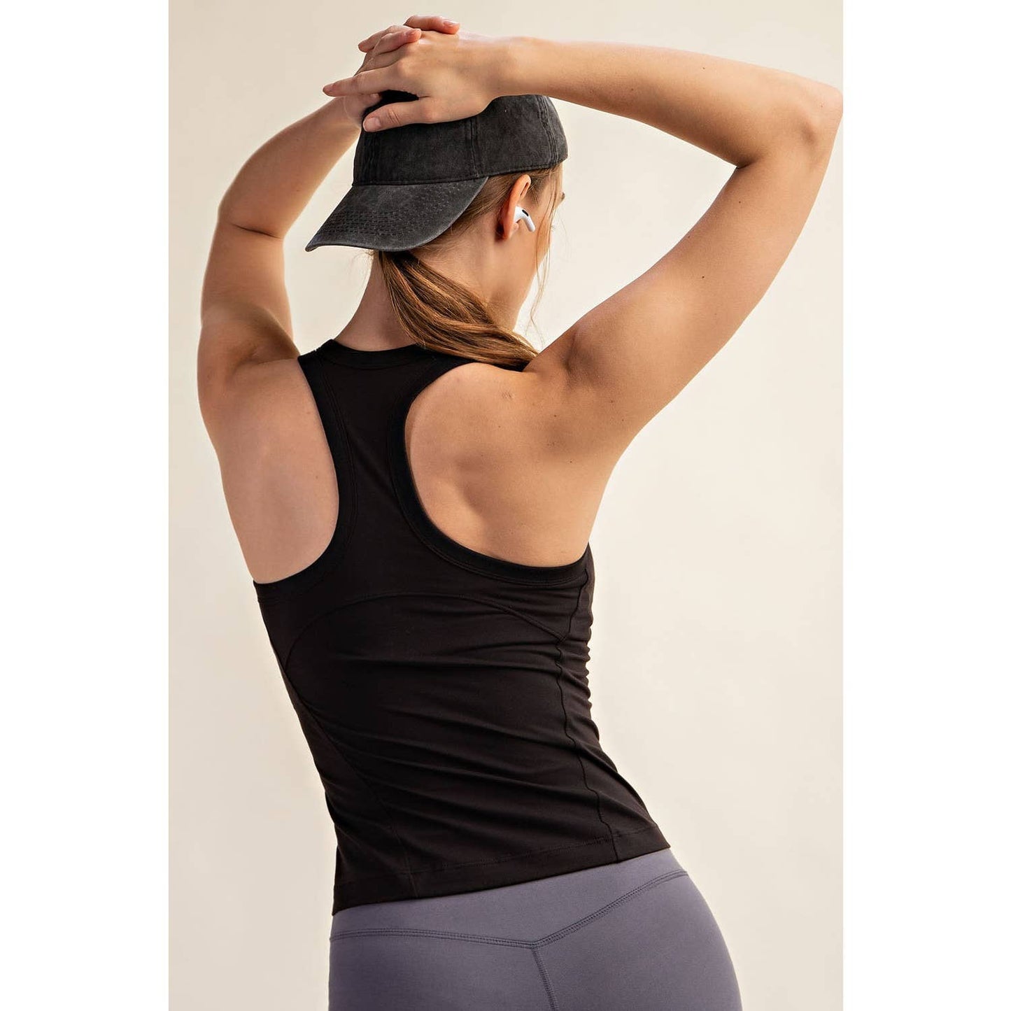 BUTTER SLEEVELESS RACER BACK TANK TOP: Mauve Peony / S-M-L(2-2-2)