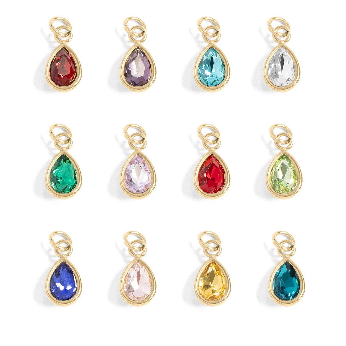 18K Gold PVD Teardrop Birthstone Charm: May
