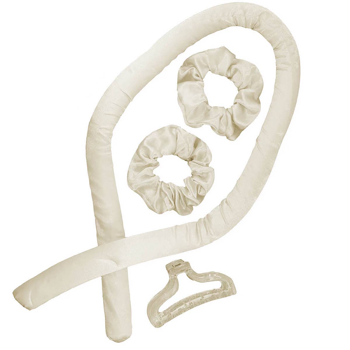 Heatless Satin Curler Set-effortless curls, no heat damage: CHAMPAGNE