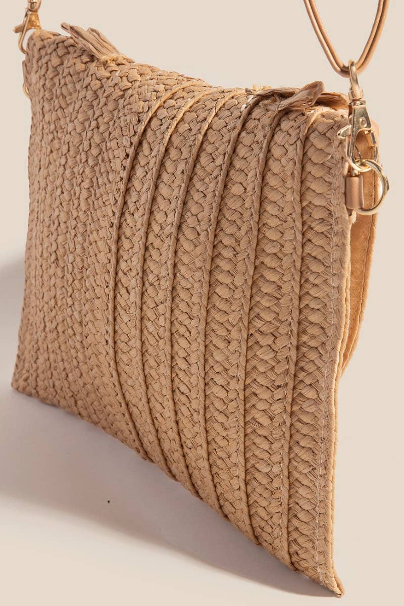 Intricate Paper Weave Envelope Clutch Bag: IV