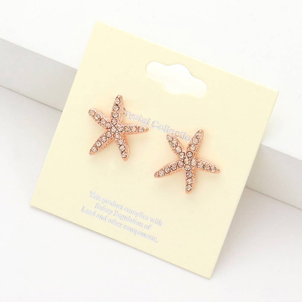 Crystal Starfish Stud Earrings
: Lct