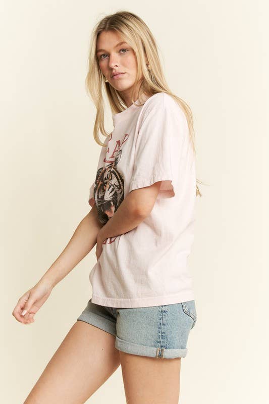 EASY TIGER GRAPHIC TOP: L.Pink / M