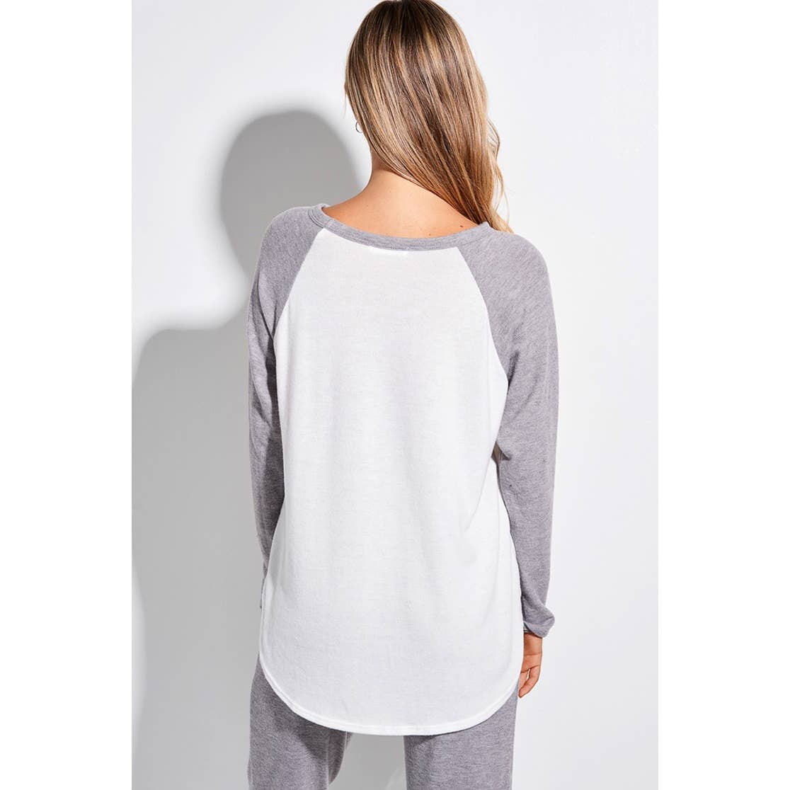 Christmas tree print raglan lounge wear set : RUST / L
