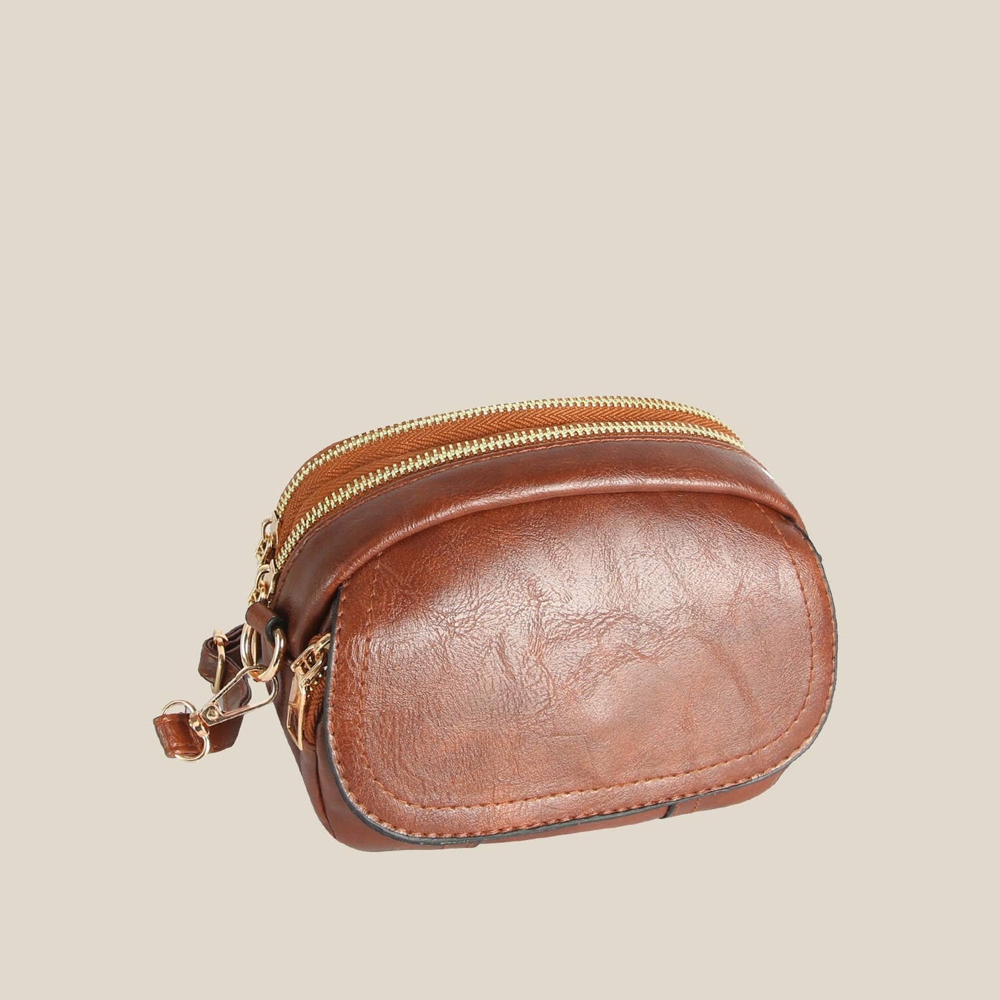 Leather Flap Crossbody Bag: BS