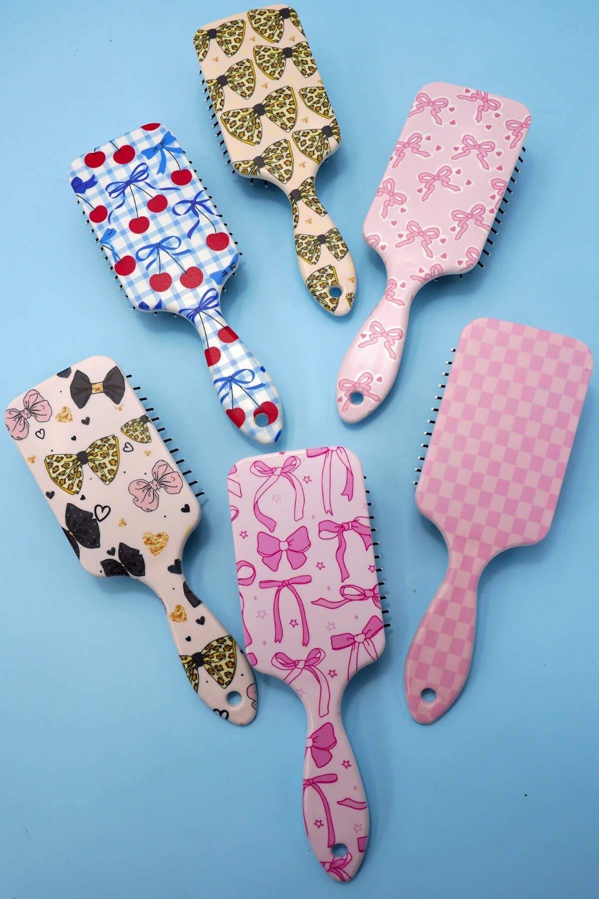 LARGE DETANGLE PADDLE HAIR BRUSH COMB | 40HC100: FLOWER C