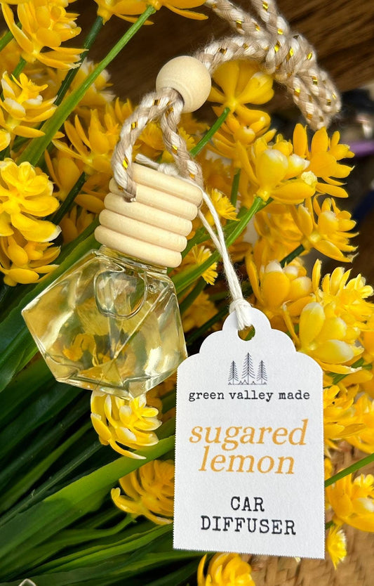 Summer Scented Car Diffusers | Air Fresheners: Sugared Lemon