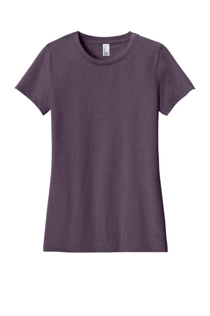 District® Women’s Perfect Blend® CVC Tee: Heathered Navy / XS