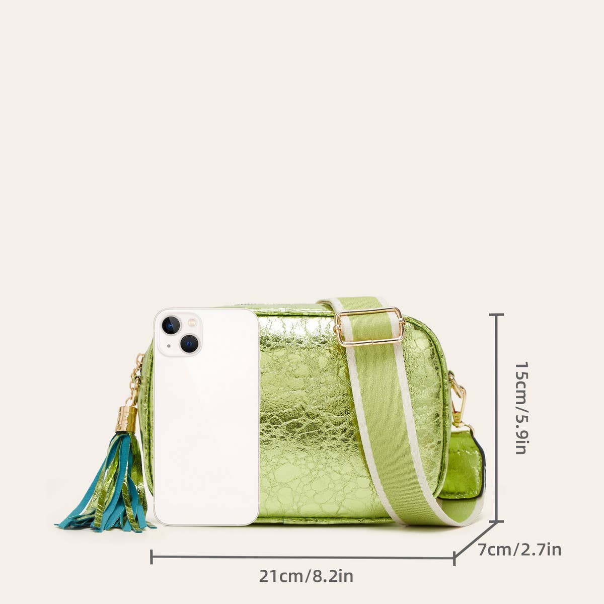 Urban Simple Sequined Small Square Shoulder Bag_Cwab2632: LIGHTGREEN / OS