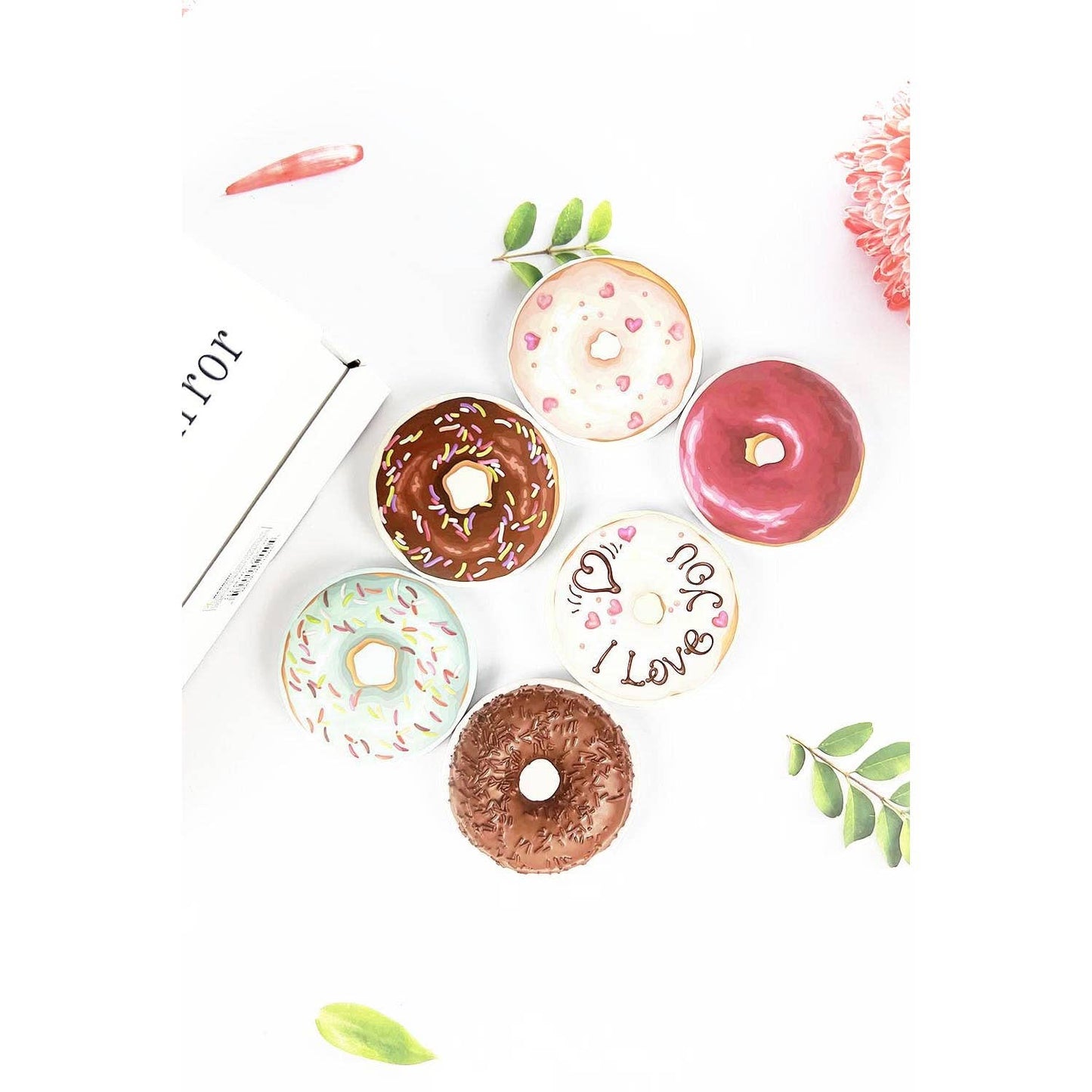 ROUND MINI COMPACT MIRROR OF ASSORTED CUTE DONUT PRINT
: ASSORTED / ONE(12)