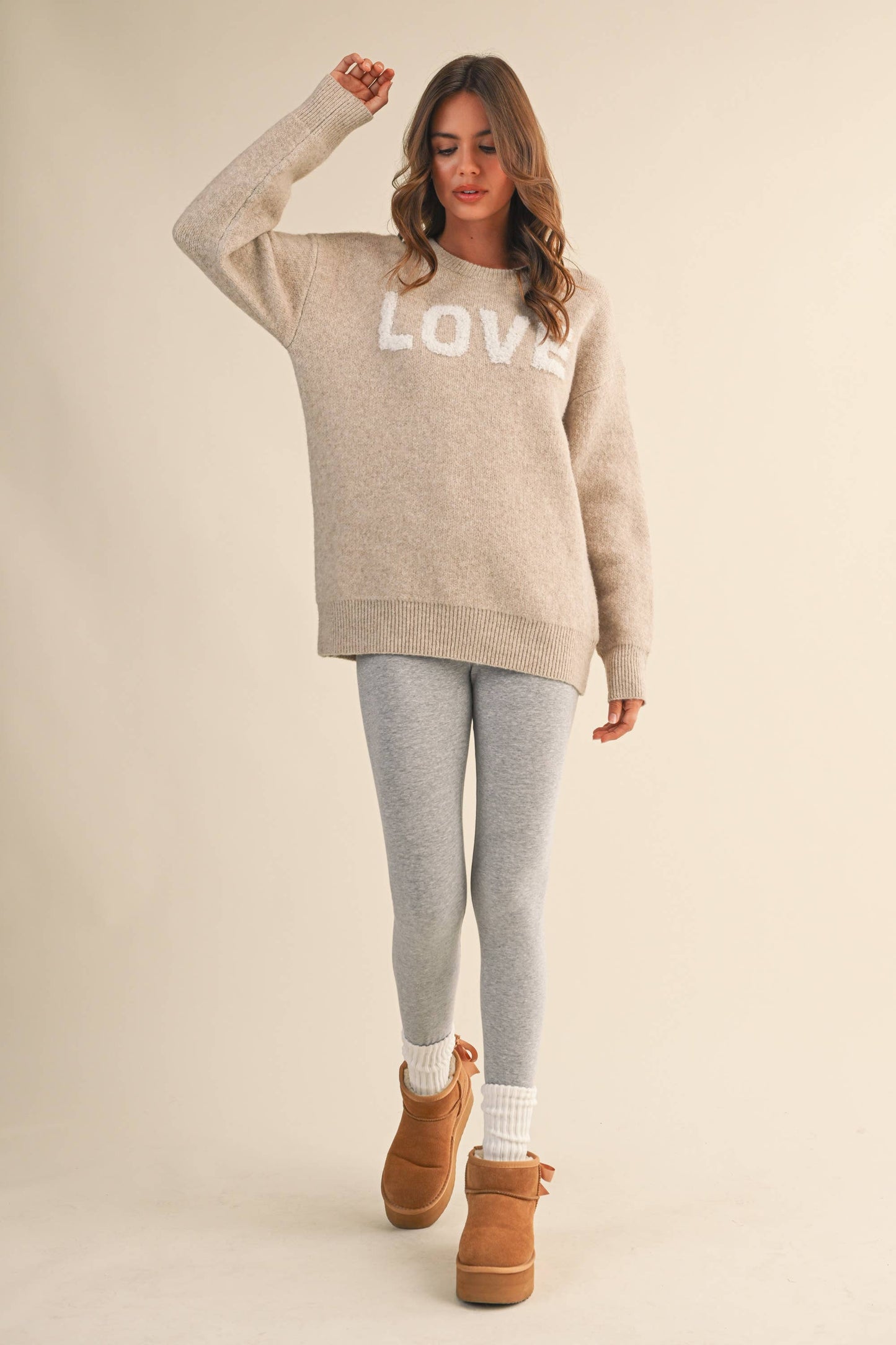 IT4433 LOVE COZY SOFT SWEATER TOP: SAGE / M