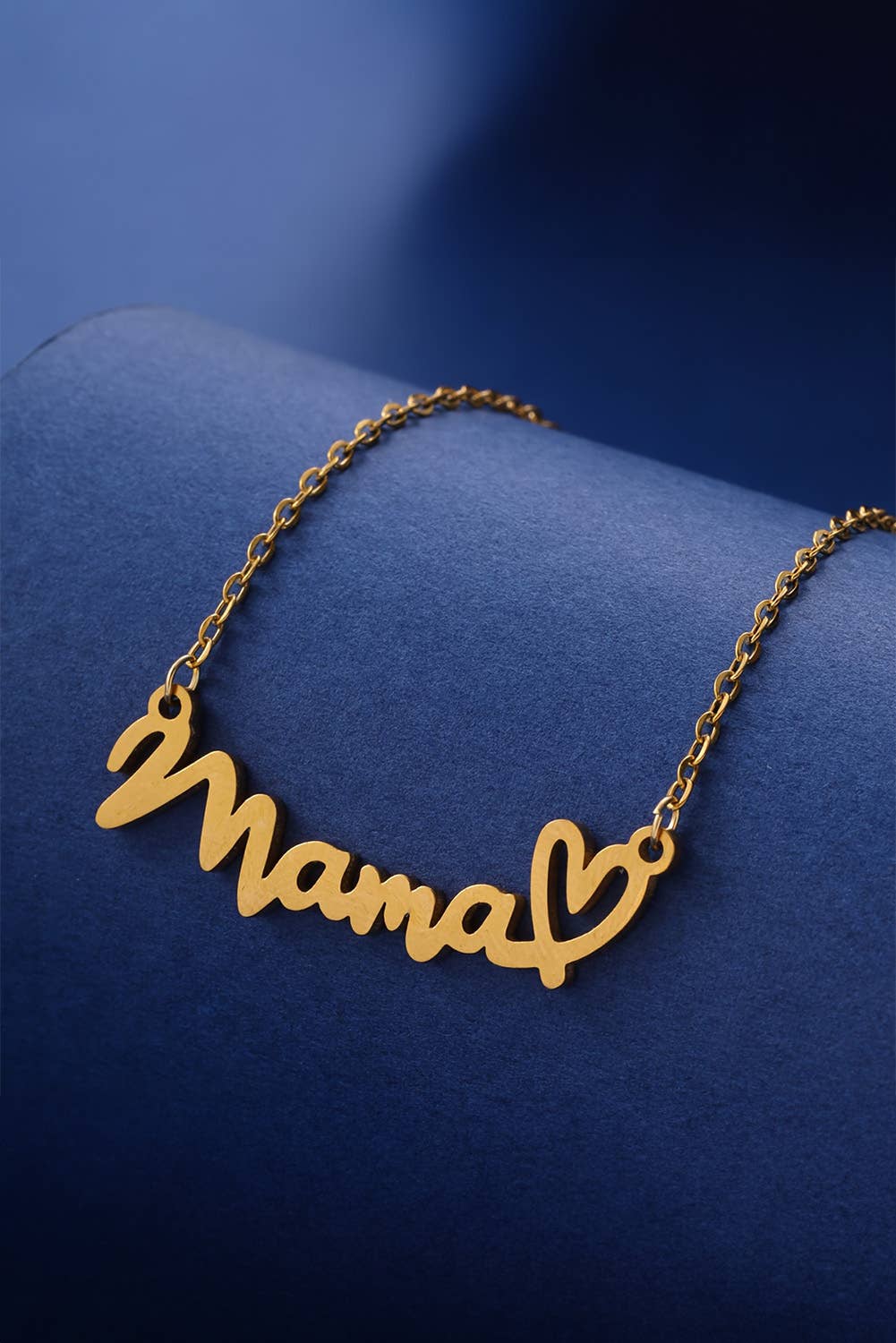 LDC mama Heart Pendant Chain Necklace: Gold