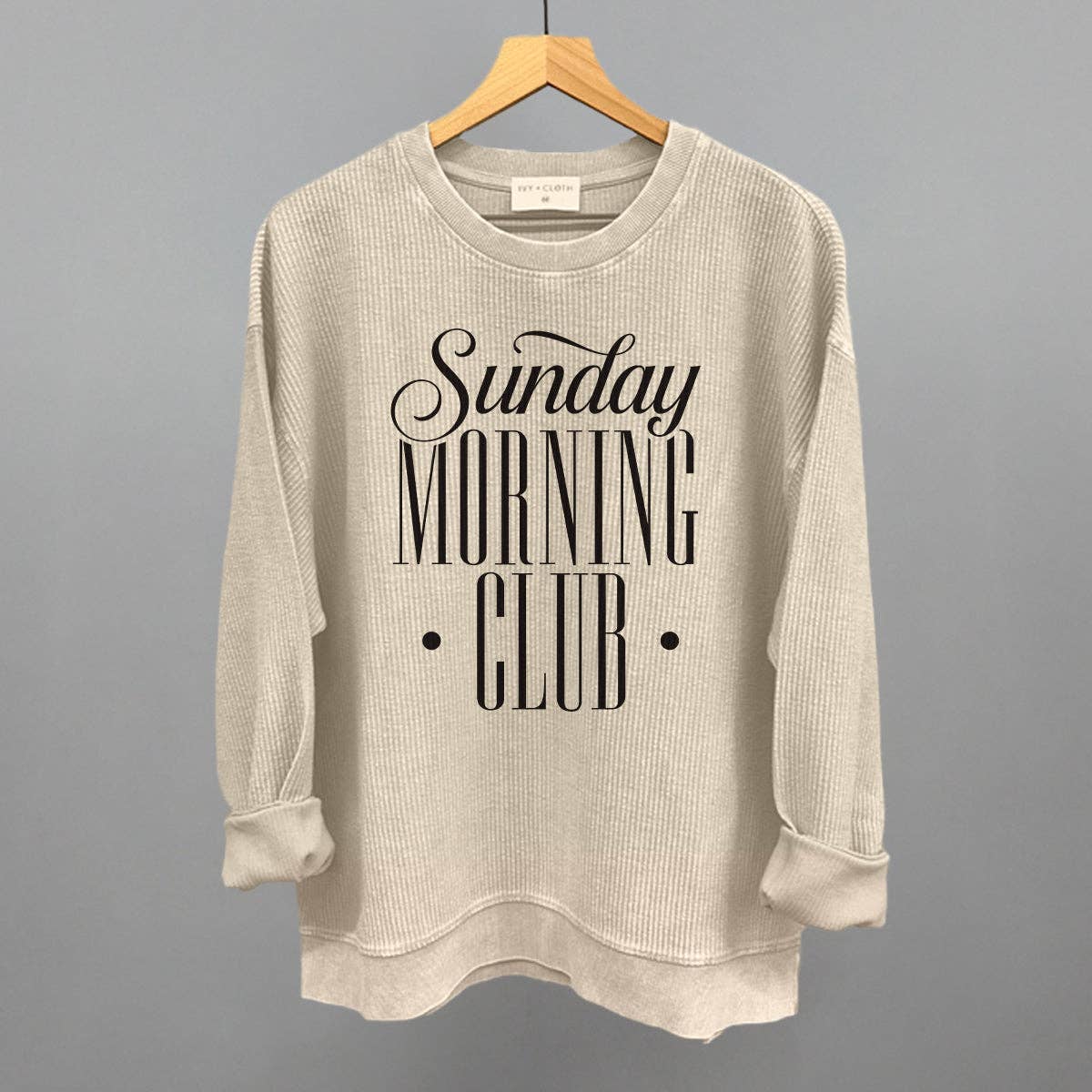 Sunday Morning Club: Bone / S / Oversized Boxy Crew