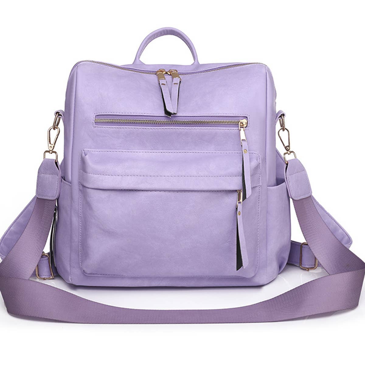 LEATHERL BACKPACKS LARGE CAPACITY CROSSBODY BAGS_CWAB0754: Purple / OS