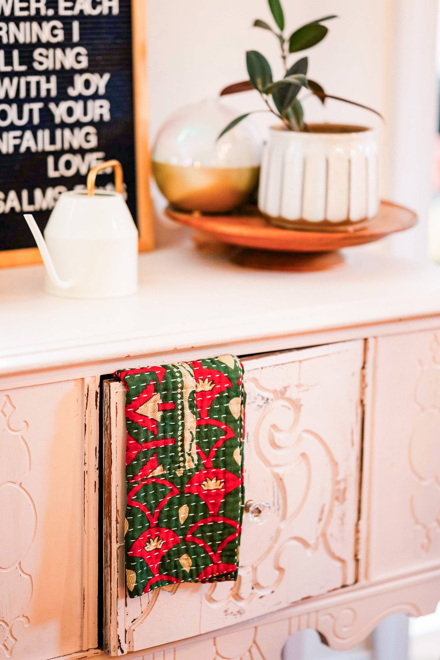 Kantha Kitchen Towel | Christmas