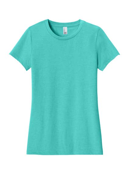 District® Women’s Perfect Blend® CVC Tee: Heathered Navy / M