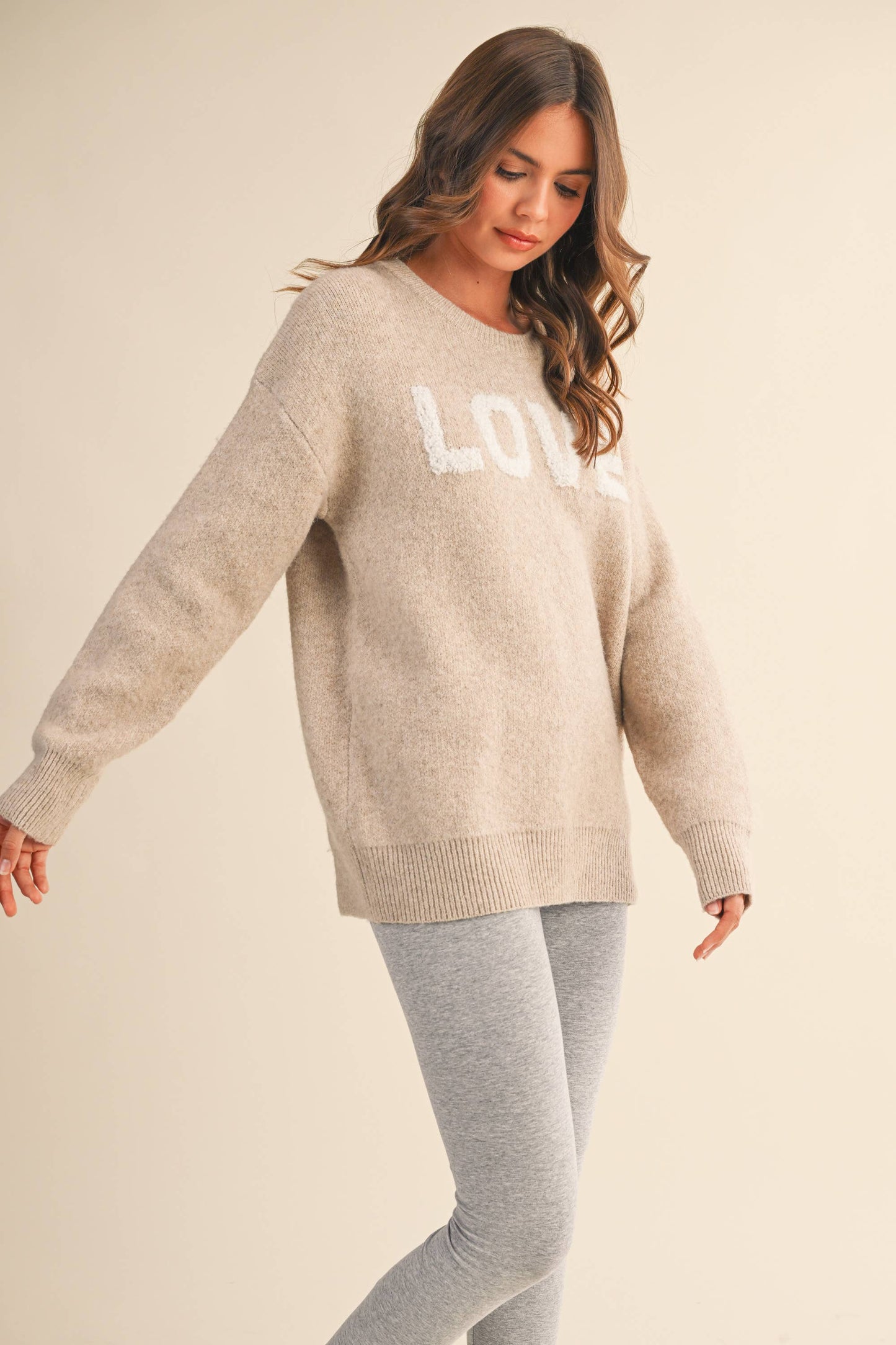 IT4433 LOVE COZY SOFT SWEATER TOP: SAGE / L