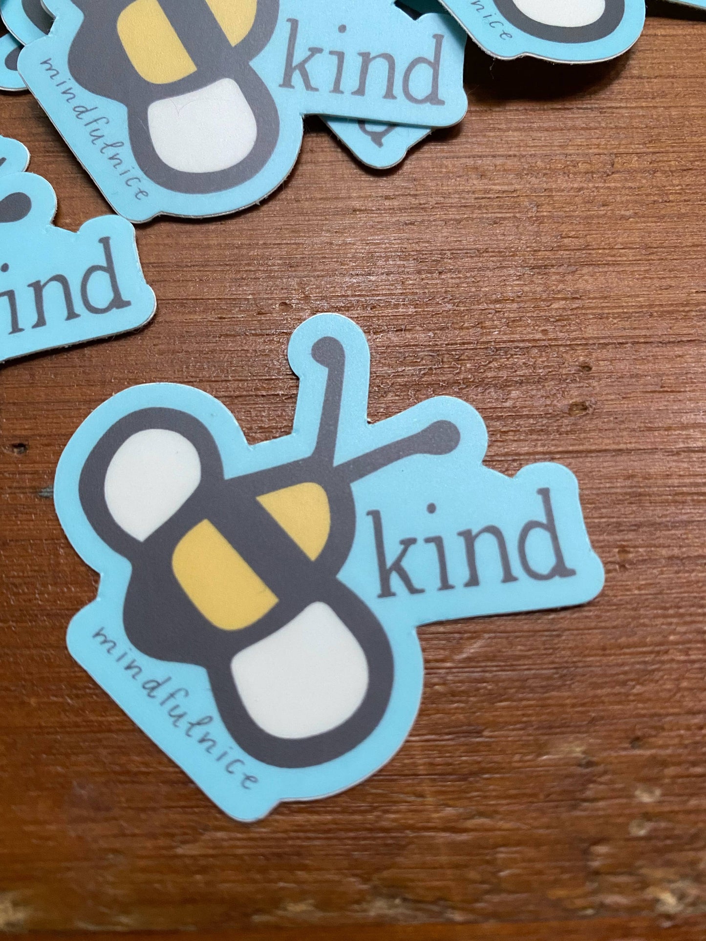 Be kind bee hand drawn waterproof vinyl sticker decal