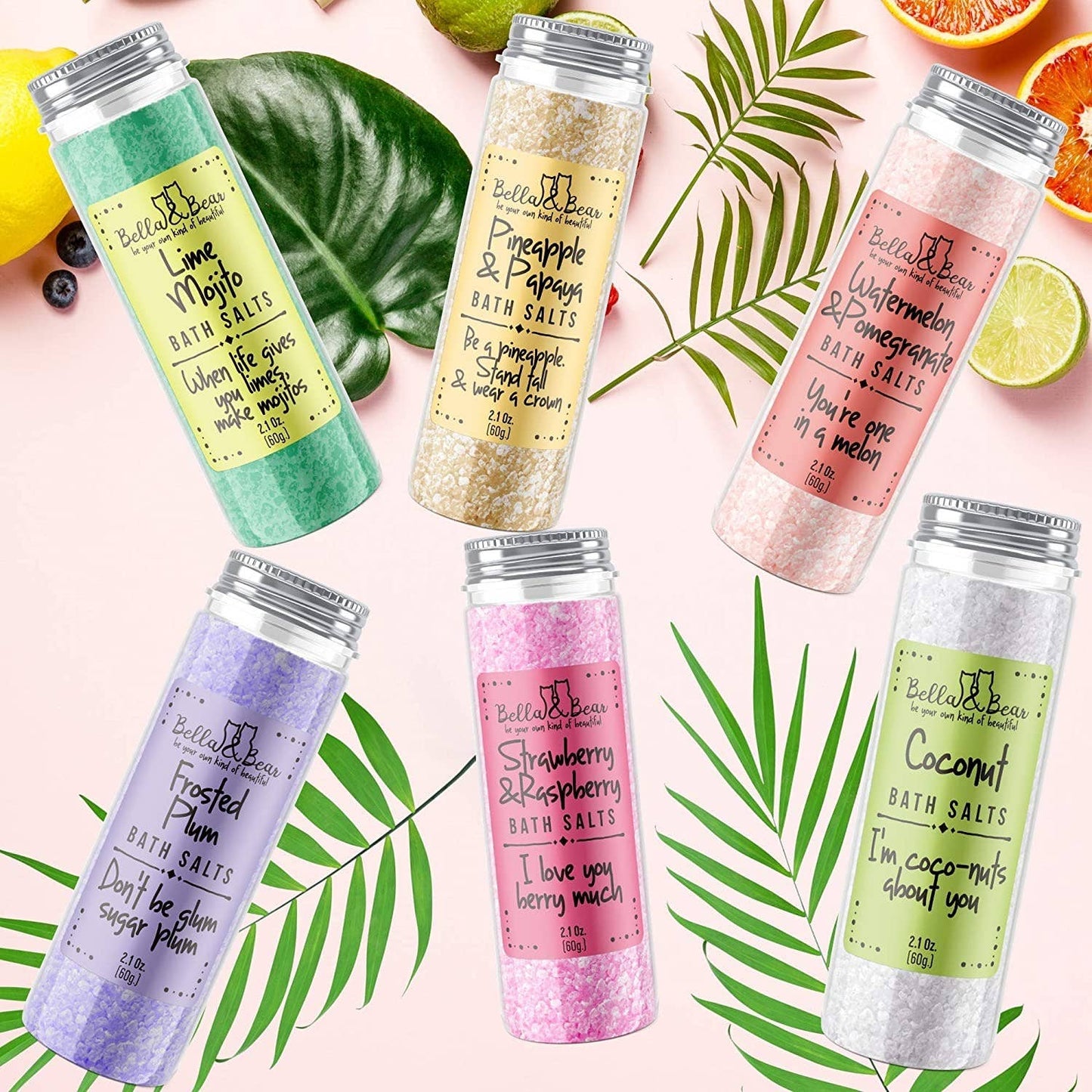 MIni Travel Size Bath Salts | Gift: Strawberry & Raspberry