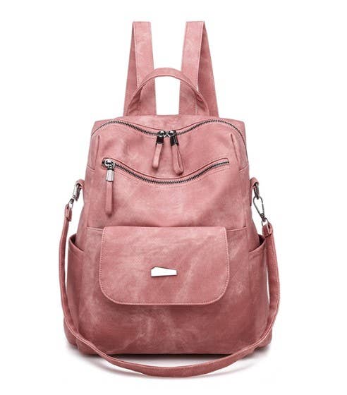 Convertible Backpack Large Shoulder Bag: Blue / M