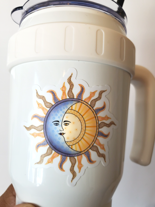 Sun And Moon Sticker (3 x 3 in)