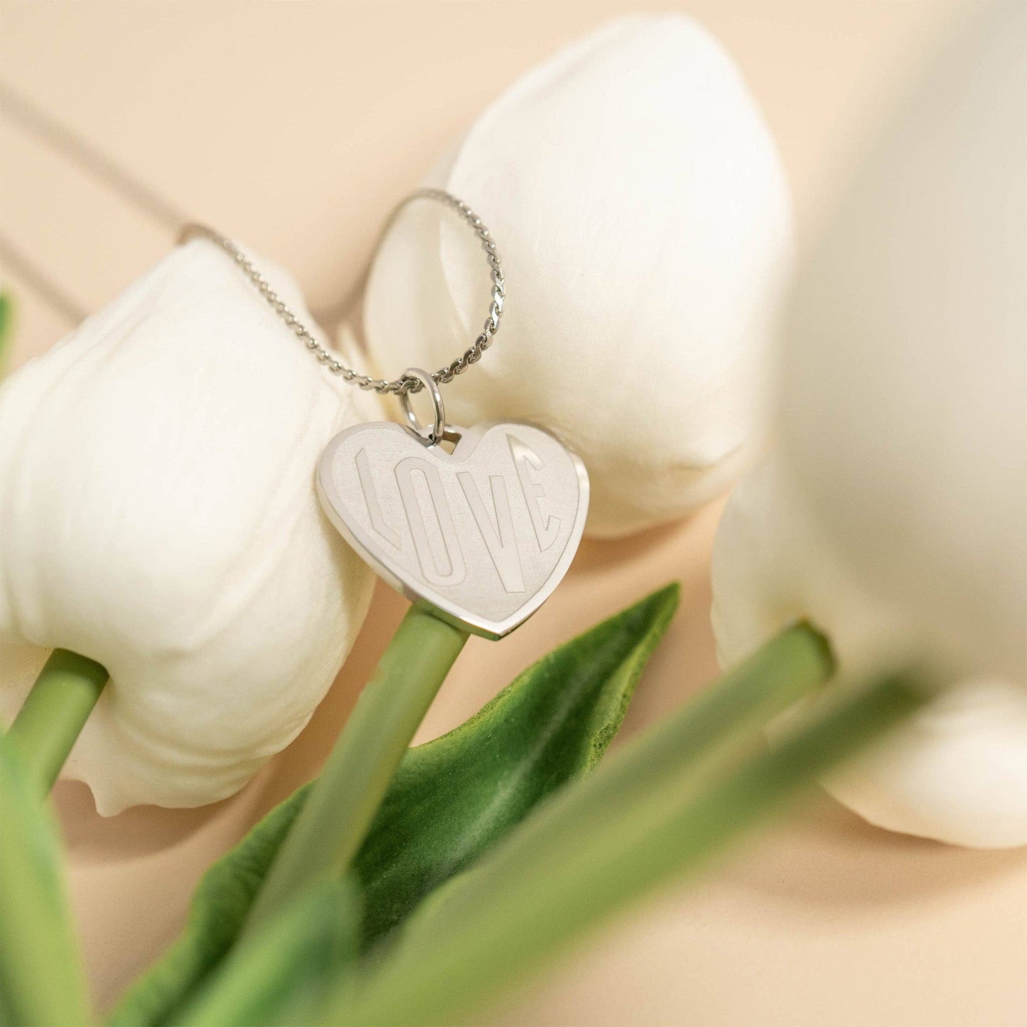 18K Gold PVD Stainless Steel Heart Love Charm / PDL0255: Gold / 15mm