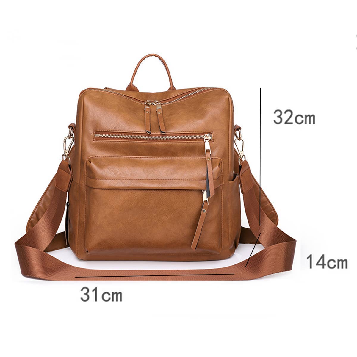 LEATHERL BACKPACKS LARGE CAPACITY CROSSBODY BAGS_CWAB0754: Purple / OS